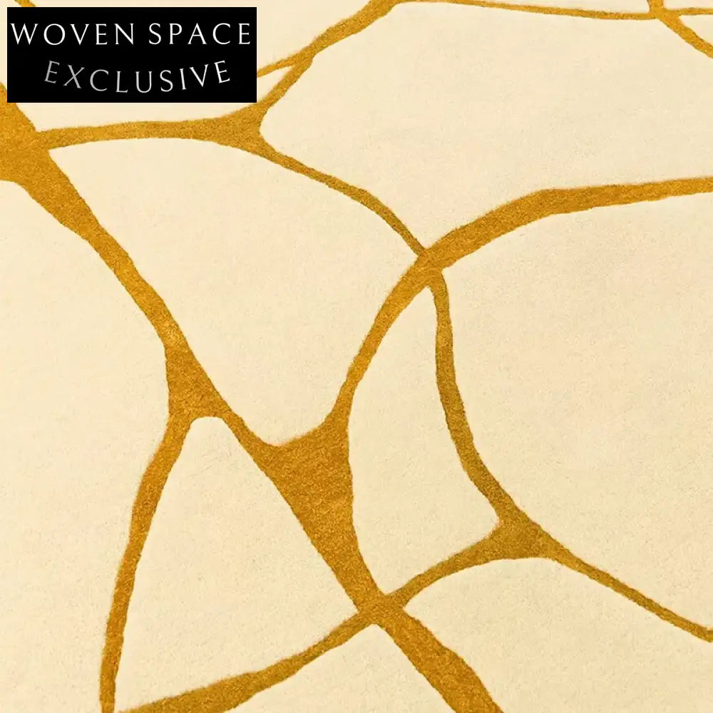 Luxurious Cream Modern Area Rug: Soft, Durable Polyester Fiber Carpet