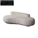 Luxurious Curved Teddy Shearling Fabric Lounge Sofa - Modern European Style