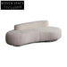 Luxurious Curved Teddy Shearling Fabric Lounge Sofa - Modern European Style