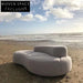 Luxurious Curved Teddy Shearling Fabric Lounge Sofa - Modern European Style