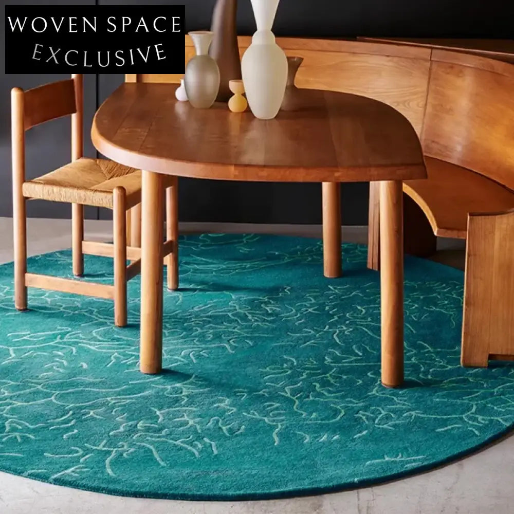 Luxurious Custom Woven Polyester Area Rug - French Style Abstract Decor