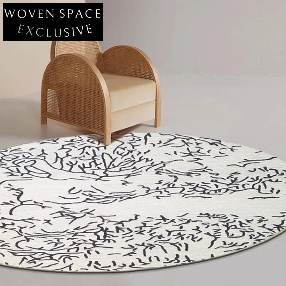 Luxurious Custom Woven Polyester Area Rug - French Style Abstract Decor