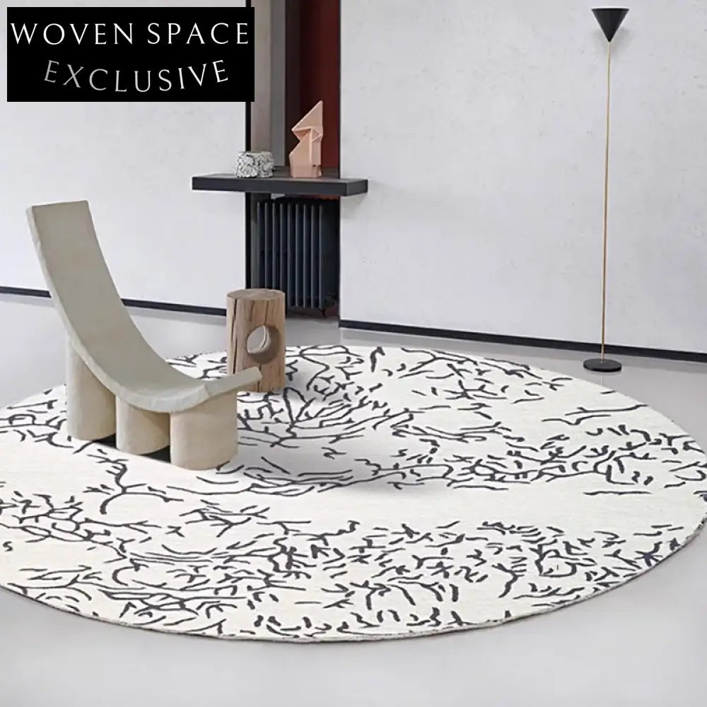 Luxurious Custom Woven Polyester Area Rug - French Style Abstract Decor