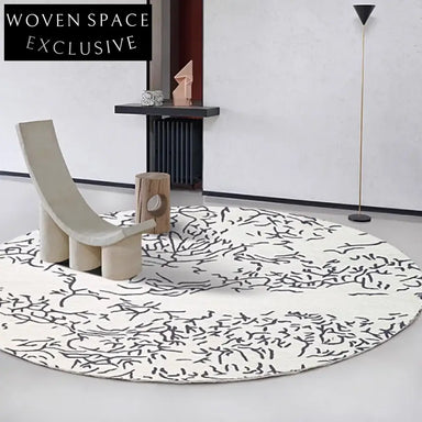 Luxurious Custom Woven Polyester Area Rug - French Style Abstract Decor