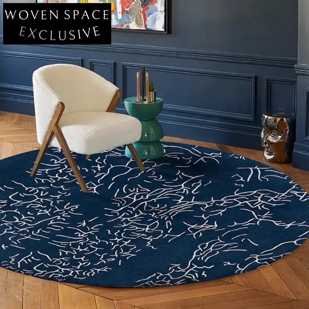 Luxurious Custom Woven Polyester Area Rug - French Style Abstract Decor