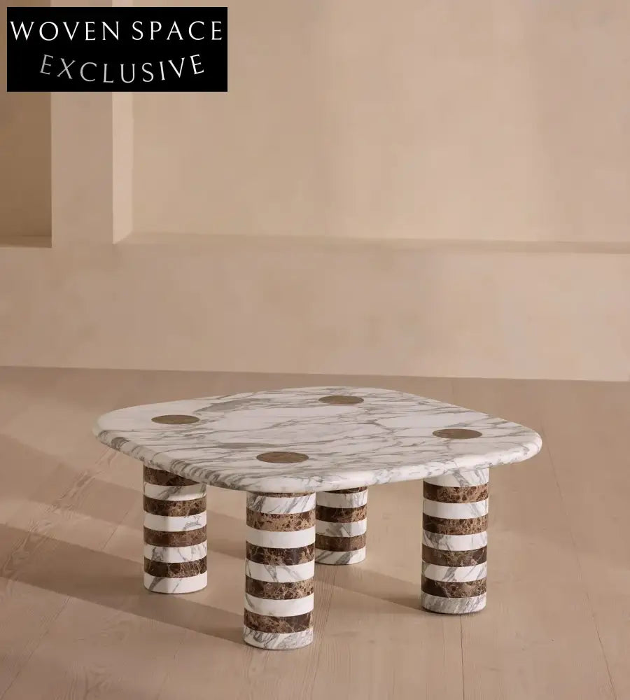 Luxury Italian Minimalist Marble Coffee Table for Modern Living Rooms