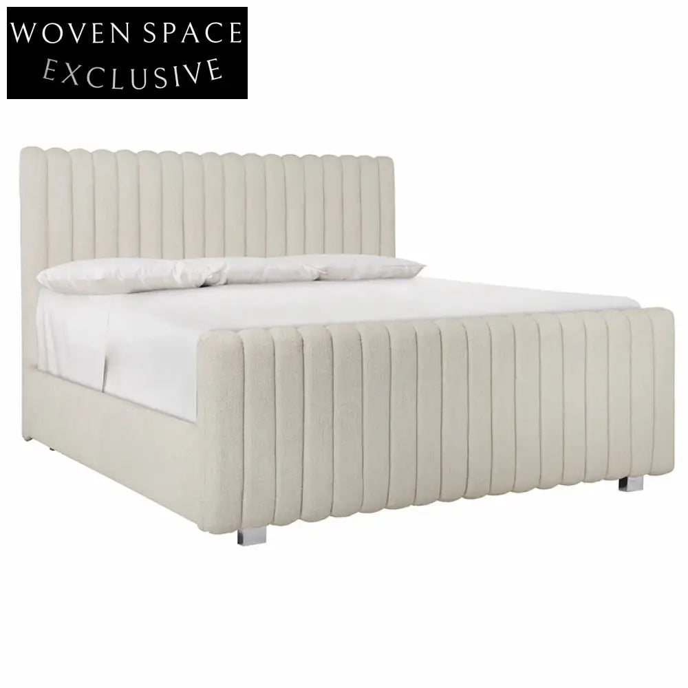 Luxurious European Fabric Queen King Sofa Bed with Modern Metal Legs