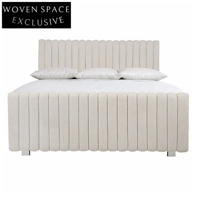 Luxurious European Fabric Queen King Sofa Bed with Modern Metal Legs