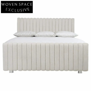 Luxurious European Fabric Queen King Sofa Bed with Modern Metal Legs