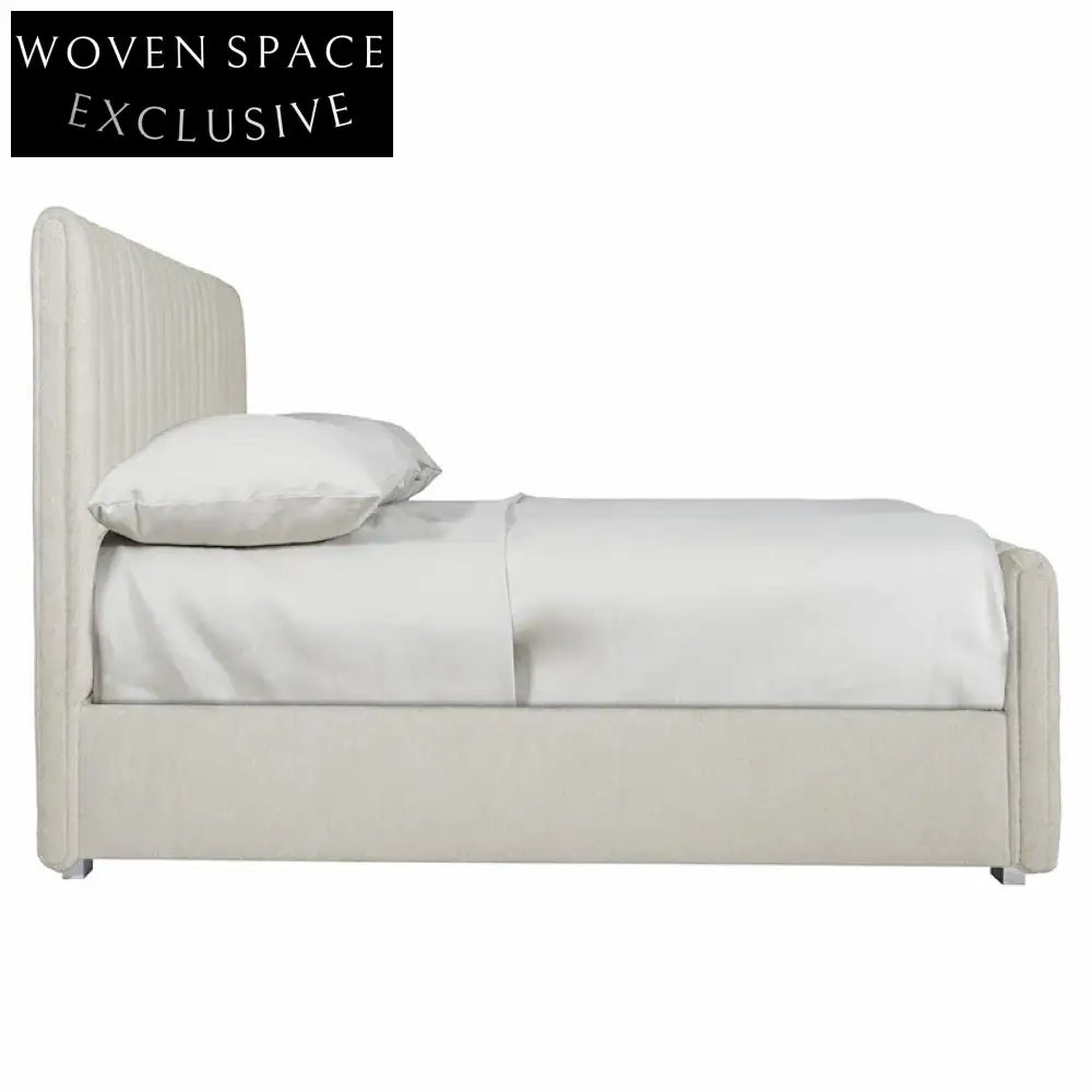 Luxurious European Fabric Queen King Sofa Bed with Modern Metal Legs