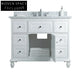Luxurious European Style Solid Wood Bathroom Vanity with Marble Top & Storage
