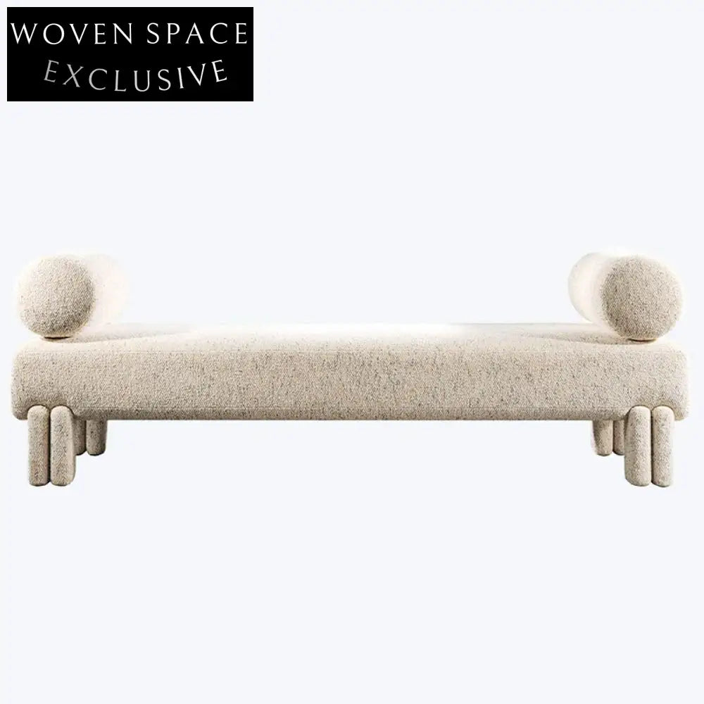 Luxurious Fabric Long Ottoman Bench for Bedroom & Living Room Decor