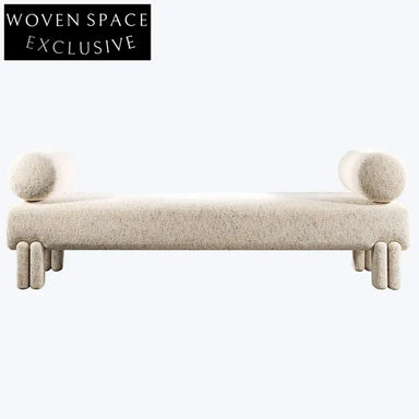 Luxurious Fabric Long Ottoman Bench for Bedroom & Living Room Decor