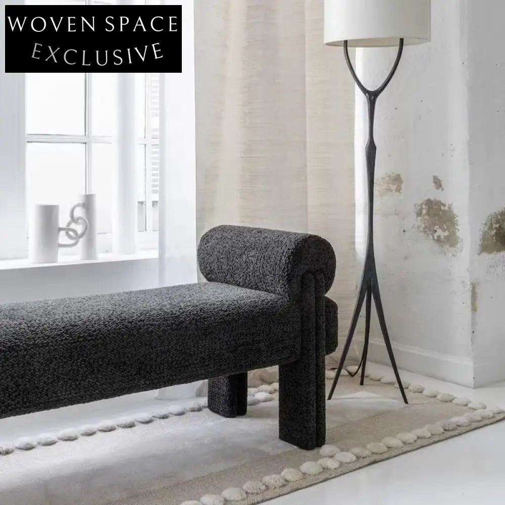 Luxurious Fabric Long Ottoman Bench for Bedroom & Living Room Decor