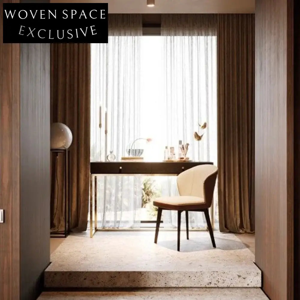 Luxurious Fabric PU Leather Wooden Modern Dining Chairs