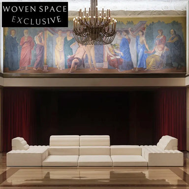 Luxurious Fabric Recliner Sectional Sofa with Solid Pine Frame and Plush Comfort