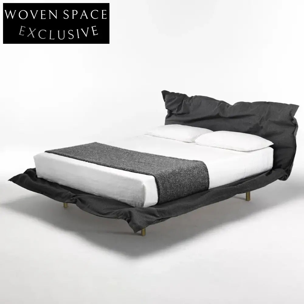 Luxurious Fabric Upholstered King Size Folding Bed for Modern Bedrooms