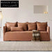 Luxurious French Chesterfield Modular Sofa, Solid Pine Frame, Fabric Upholstered Couch