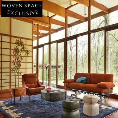 Luxurious French Vintage Blue Thickened Long Fur Carpet for Modern Living Spaces