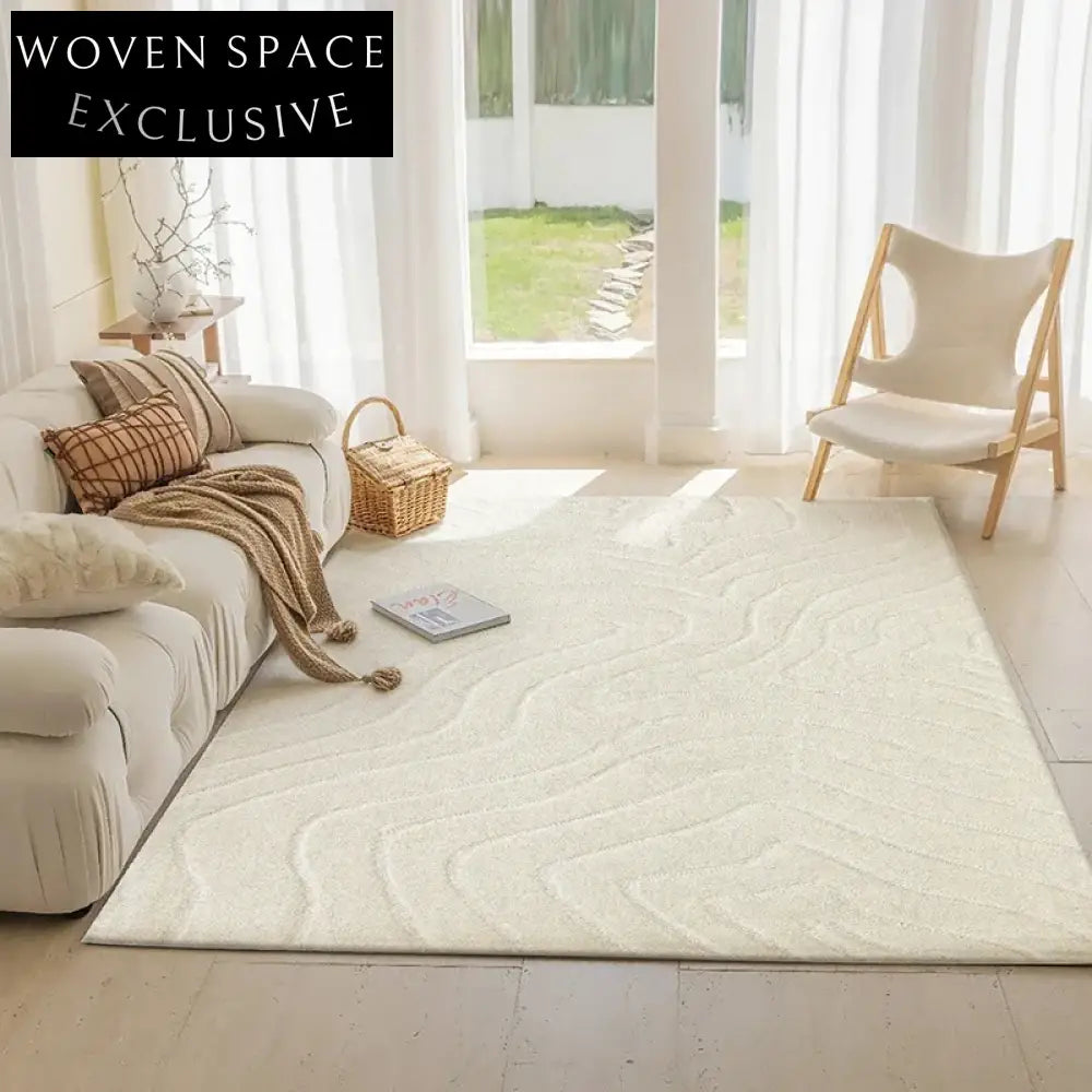 Luxurious French Vintage Wool Blend Living Room Area Rug, Coffee Table Carpet