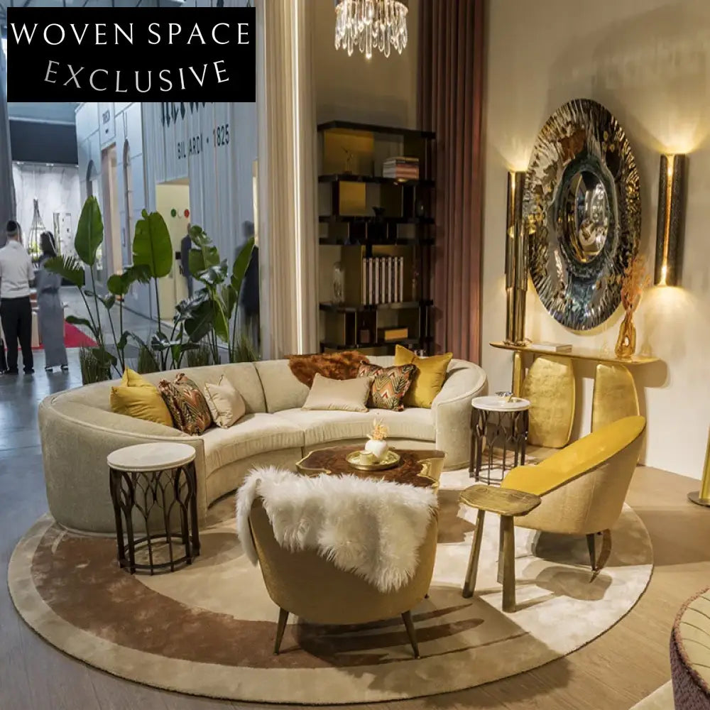 Luxurious French Wool Custom Round Rug for Modern Bedroom Decor