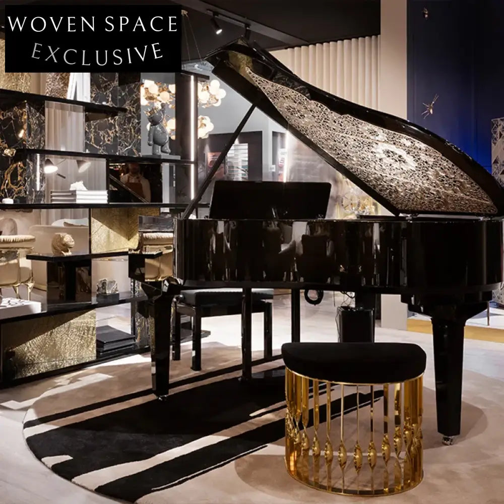 Luxurious French Wool Custom Round Rug for Modern Bedroom Decor