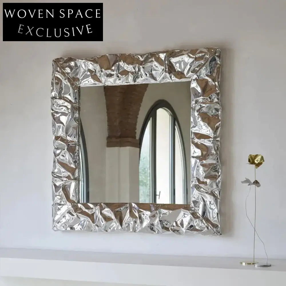 Luxurious Golden Stainless Steel Wall Mirror Full Length Bedroom Living Room