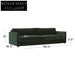 Luxurious 100-inch Green Velvet Sofa Modern Minimalist Living Room Couch
