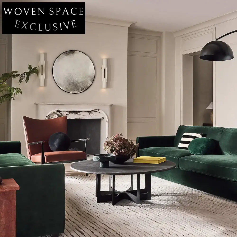 Luxurious 100-inch Green Velvet Sofa Modern Minimalist Living Room Couch