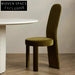 Luxurious Green Velvet High Back Dining Chair - Modern Solid Wood Frame