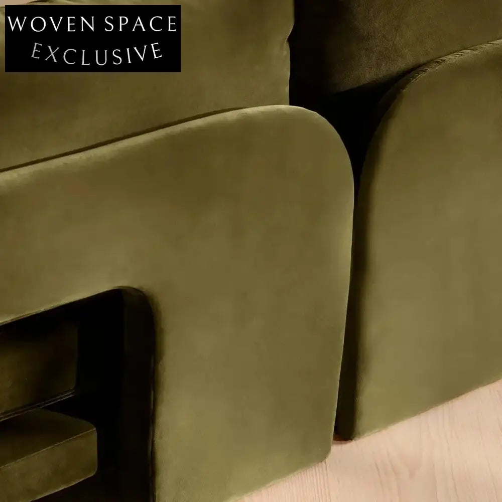 Luxurious Green Velvet Sofa Set: Modern Design, Comfortable Living Room Furniture