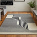 Luxurious Hand-Tufted Polyester Geometric Living Room Area Rug for Modern Homes