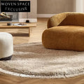 Luxurious Hand-Tufted Round Geometric Polyester Area Rug for Modern Home Decor