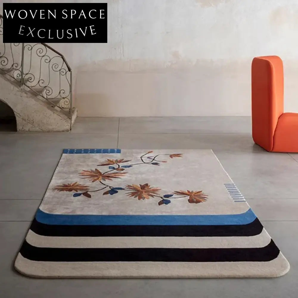 Luxurious Handmade Oriental Area Rug for Modern Living Room Decor