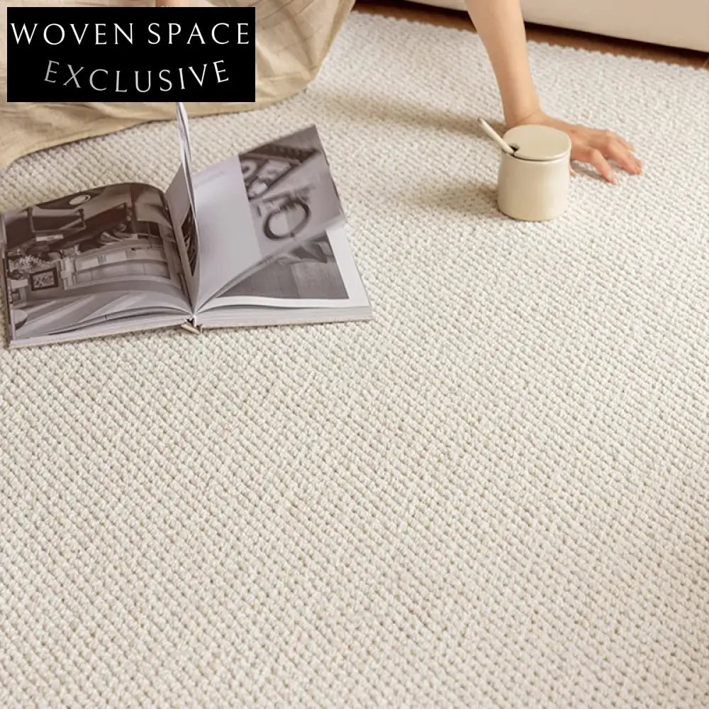 Luxurious Imported Wool Area Rug for Living Room Bedroom, High-End Customizable Floor Carpet