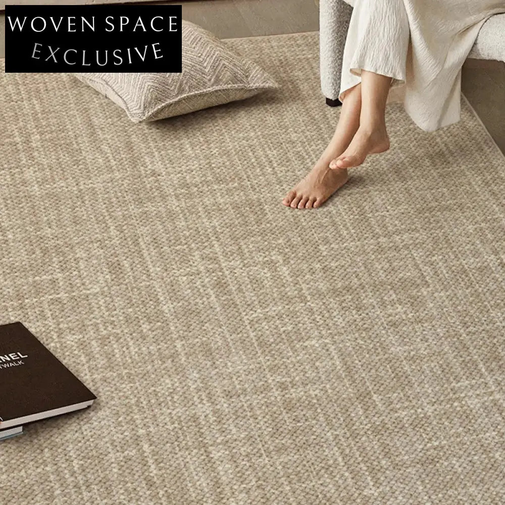 Luxurious Imported Wool Area Rug for Living Room Bedroom, High-End Customizable Floor Carpet