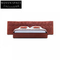 Luxurious Italian Aesthetic Upholstered King Size Capsule Hotel Style Bed