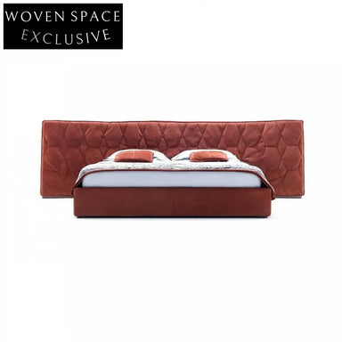 Luxurious Italian Aesthetic Upholstered King Size Capsule Hotel Style Bed