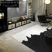 Luxurious Italian Black White Long-Pile Area Rug for Modern Living