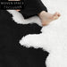 Luxurious Italian Black White Long-Pile Area Rug for Modern Living
