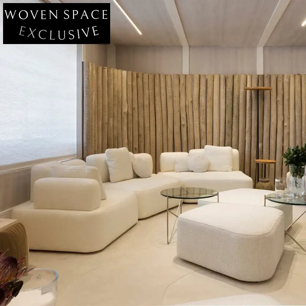 Luxurious Italian Design Modular Sectional Sofa with Solid Wood Frame Fabric