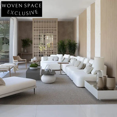 Luxurious Italian Design Modular Sectional Sofa with Solid Wood Frame Fabric