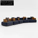 Luxurious Italian Design Modular Sectional Sofa with Solid Wood Frame Fabric