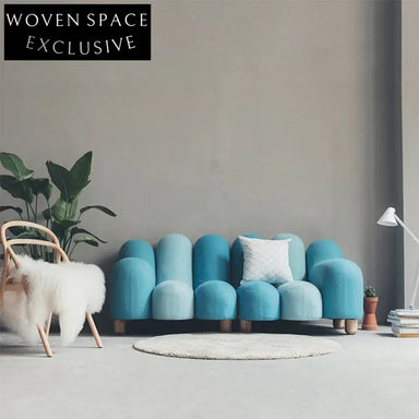 Luxurious Italian Design Velvet 3-Seater Sofa Set for Modern Living Rooms