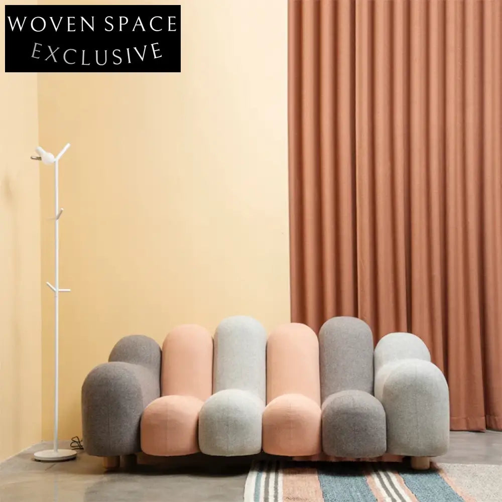 Luxurious Italian Design Velvet 3-Seater Sofa Set for Modern Living Rooms