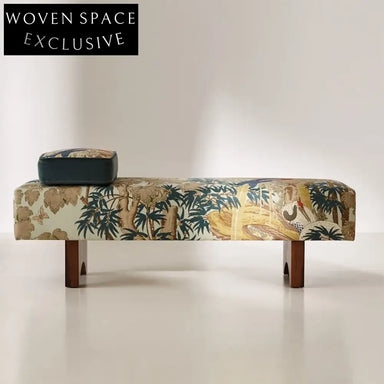 Luxurious Italian Fabric Ottoman Bench - Modern Design for Hotel & Home