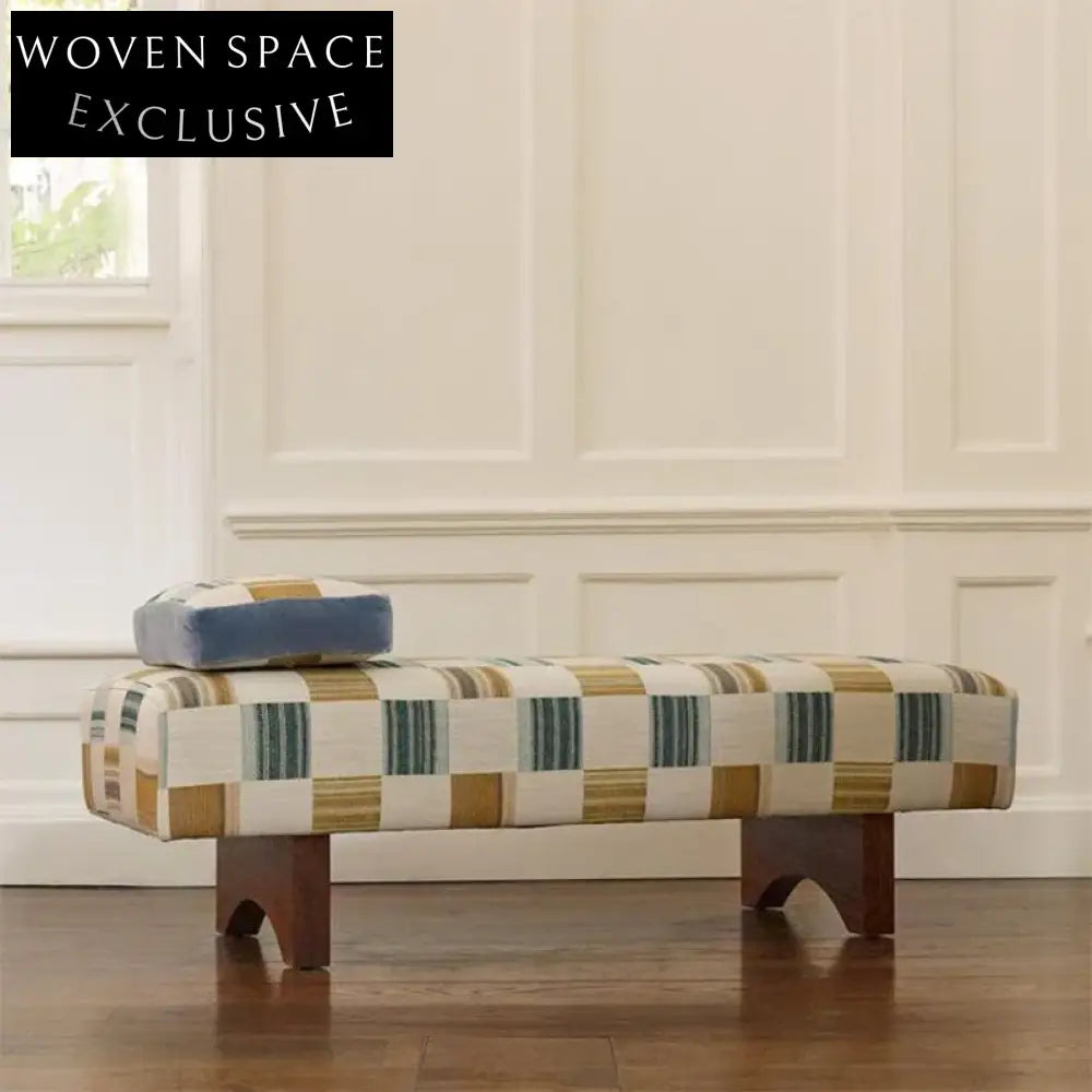 Luxurious Italian Fabric Ottoman Bench - Modern Design for Hotel & Home