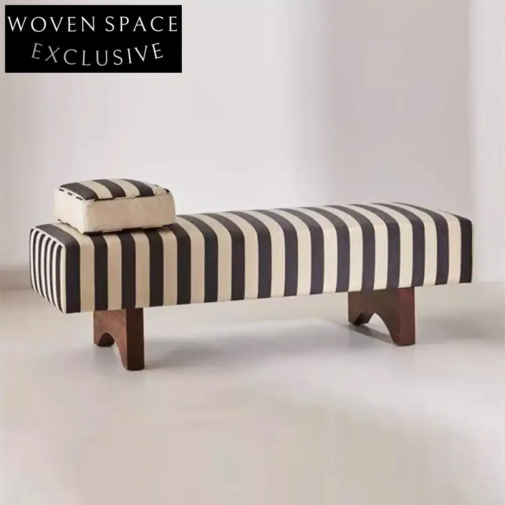 Luxurious Italian Fabric Ottoman Bench - Modern Design for Hotel & Home