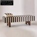 Luxurious Italian Fabric Ottoman Bench - Modern Design for Hotel & Home