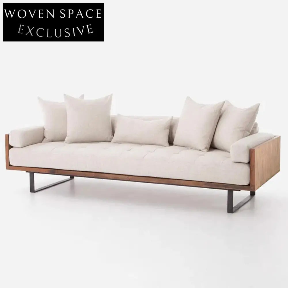 Luxurious Italian Fabric Upholstered Sofa Set for Elegant Living Room Comfort